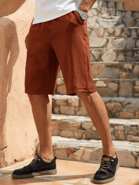 Manfinity Homme Men Slant Pocket Drawstring Waist Shorts - Lolli World Marketplace