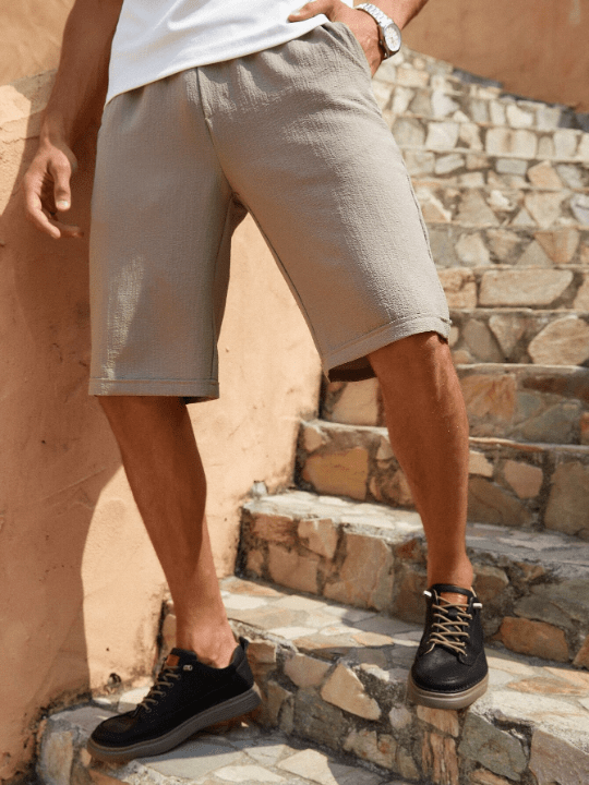 Manfinity Homme Men Slant Pocket Drawstring Waist Shorts - Lolli World Marketplace