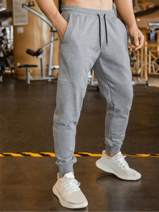 Manfinity Homme Men Solid Drawstring Waist Sweatpants - Lolli World Marketplace