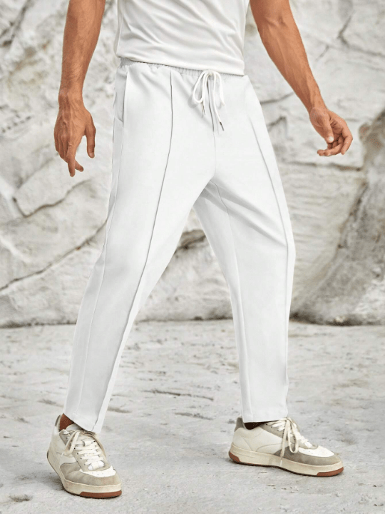 Manfinity Homme Men Solid Slant Pocket Pants - Lolli World Marketplace
