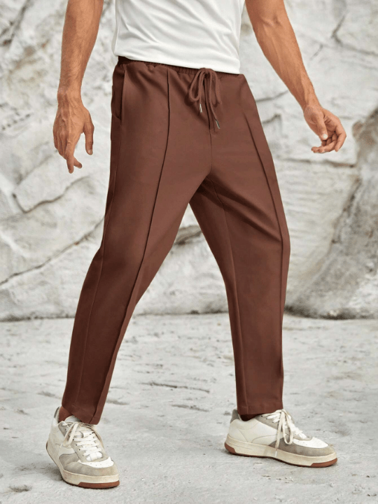 Manfinity Homme Men Solid Slant Pocket Pants - Lolli World Marketplace