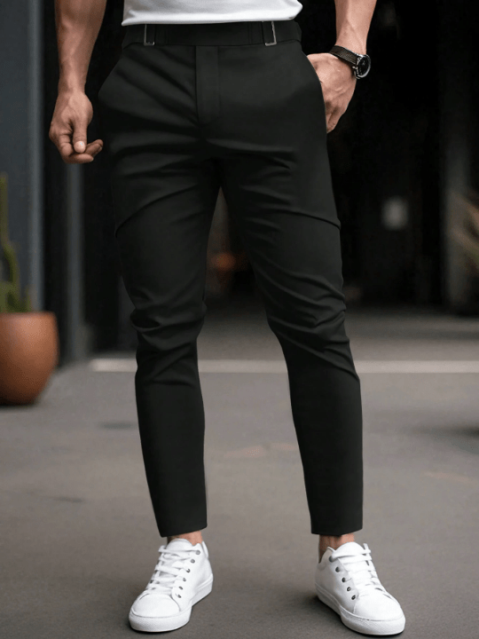 Manfinity Homme Men Solid Slant Pocket Pants - Lolli World Marketplace