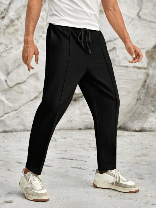 Manfinity Homme Men Solid Slant Pocket Pants - Lolli World Marketplace