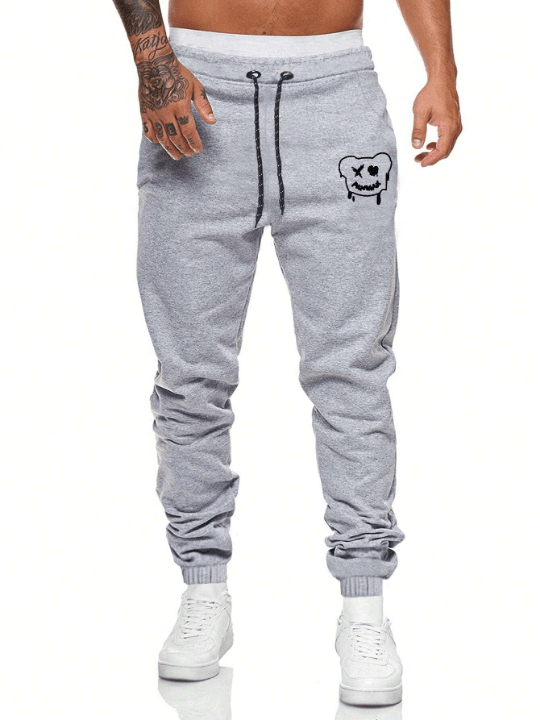 Manfinity Homme Men'S 2pcs Expression Printed Drawstring Waist Joggers - Lolli World Marketplace