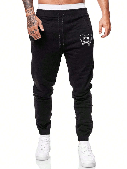 Manfinity Homme Men'S 2pcs Expression Printed Drawstring Waist Joggers - Lolli World Marketplace