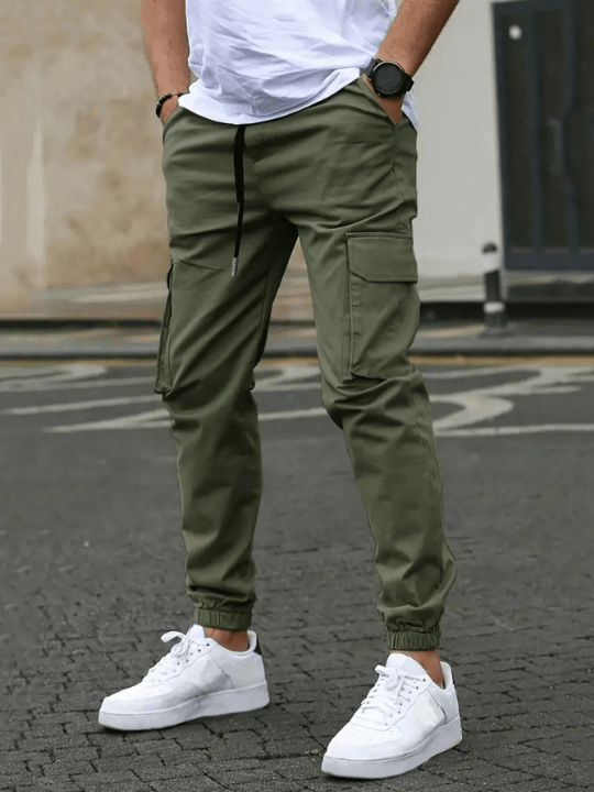Manfinity Homme Men's Cargo Trousers With Slanted Pockets - Lolli World Marketplace