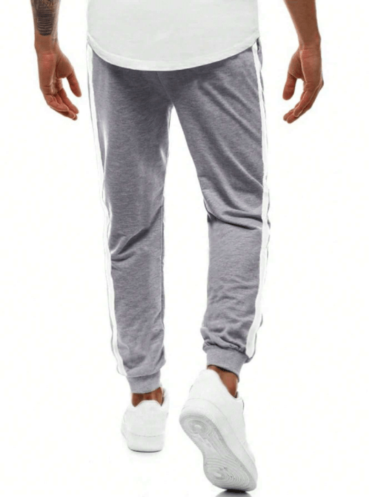 Manfinity Homme Men's Colorblock Casual Loose - Fitting Sweatpants With Adjustable Drawstring Waist - Lolli World Marketplace
