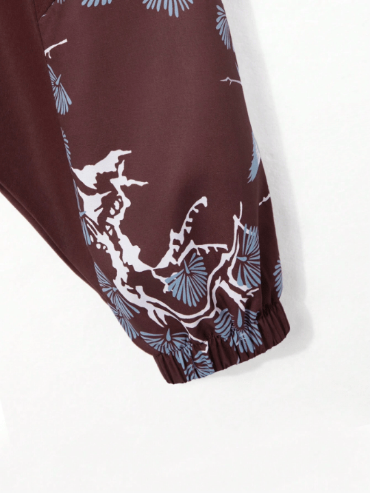 Manfinity Homme Men's Crane Print Harem Pants - Lolli World Marketplace