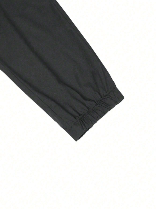 Manfinity Homme Men's Loose Fit Cargo Pants With Flap Pockets And Drawstring Waist - Lolli World Marketplace