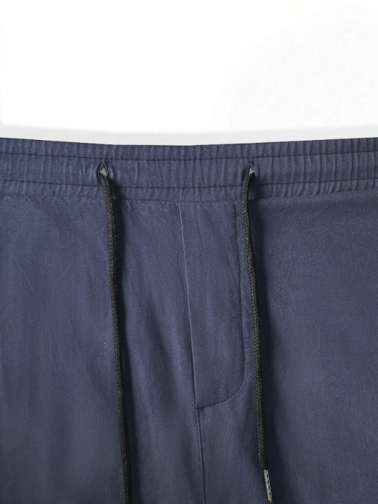 Manfinity Homme Men's Loose Fit Cargo Pants With Flap Pockets And Drawstring Waist - Lolli World Marketplace