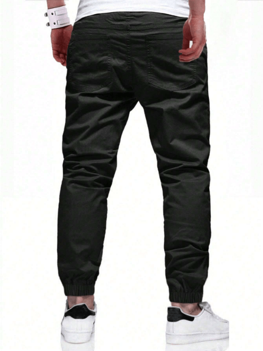 Manfinity Homme Men's Loose Fit Drawstring Waist Carrot Pants - Lolli World Marketplace
