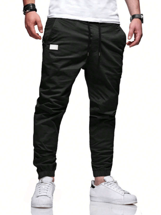 Manfinity Homme Men's Loose Fit Drawstring Waist Carrot Pants - Lolli World Marketplace
