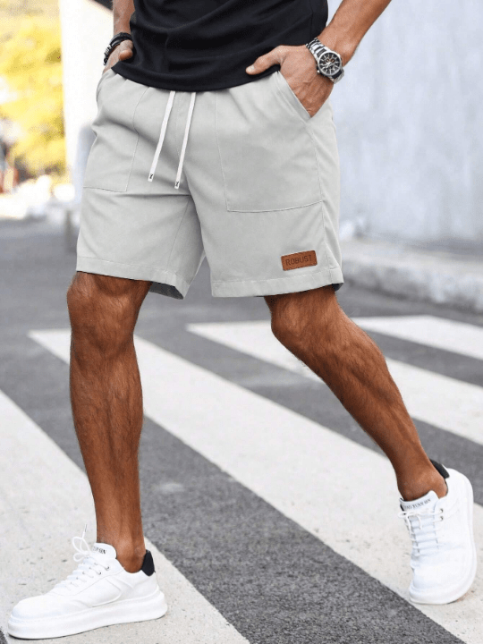 Manfinity Homme Men's Loose - Fit Shorts With Drawstring Waist And Slanted Pockets - Lolli World Marketplace