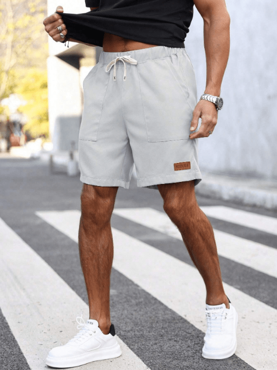 Manfinity Homme Men's Loose - Fit Shorts With Drawstring Waist And Slanted Pockets - Lolli World Marketplace