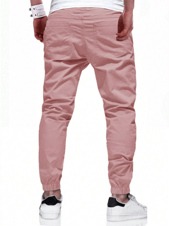 Manfinity Homme Men's Loose Solid Color Elastic Waist Drawstring Pants - Lolli World Marketplace