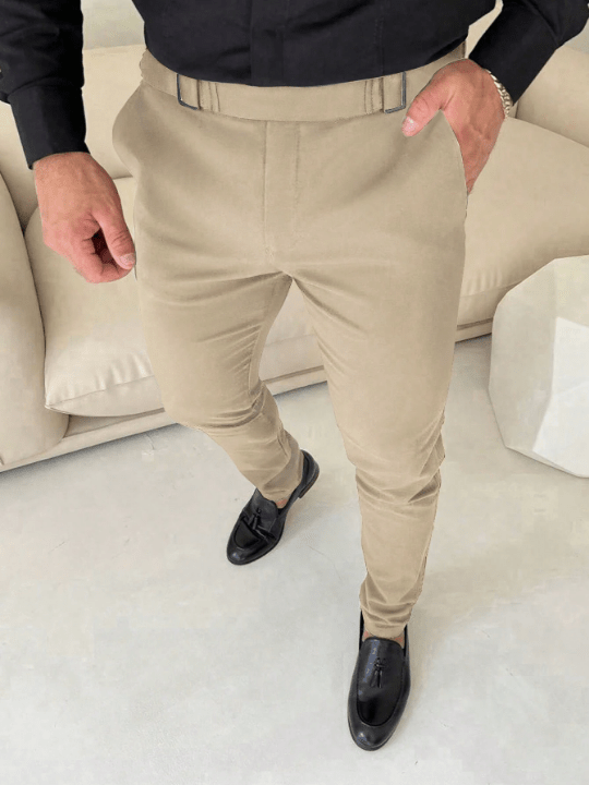 Manfinity Homme Men's Solid Color Slant Pocket Pants - Lolli World Marketplace