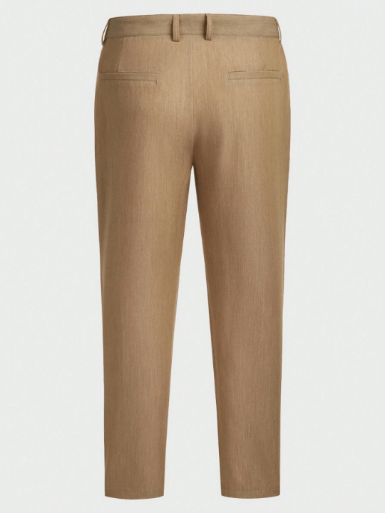 Manfinity Homme Men's Woven Solid Color Tapered Casual Pants With Diagonal Pockets - Lolli World Marketplace