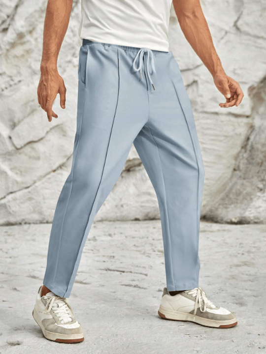 Manfinity Homme That's A Pair Of Solid Color Pants With Woven Seam Trim - Lolli World Marketplace