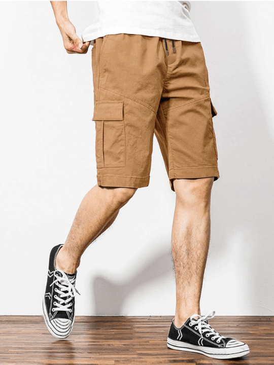 Manfinity Hypemode Loose Fit Men's Flap Pocket Drawstring Waist Shorts - Lolli World Marketplace