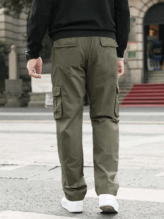 Manfinity Hypemode Loose Fit Men's Letter Patched Cargo Pants With Flap Pockets - Lolli World Marketplace