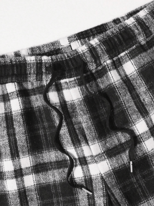 Manfinity Hypemode Loose Fit Men's Plaid Long Trousers - Lolli World Marketplace
