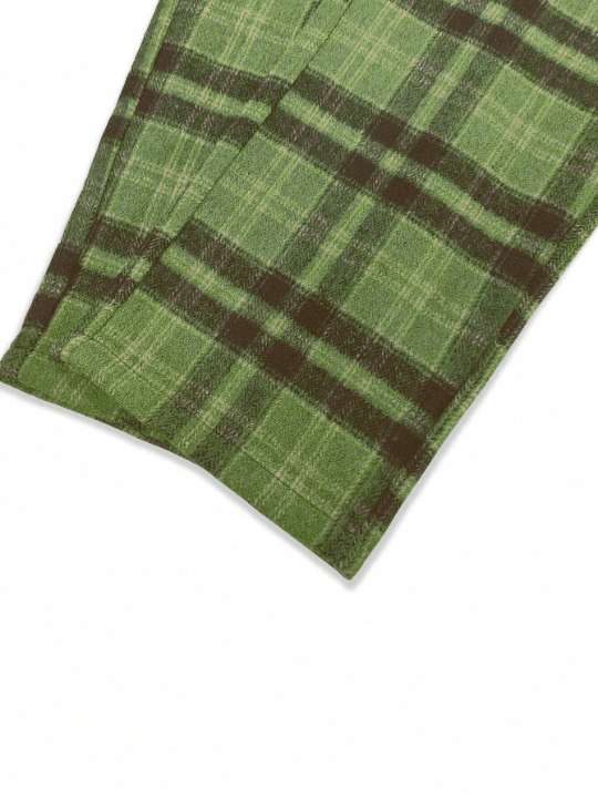 Manfinity Hypemode Loose Fit Men's Plaid Print Wide Leg Pants - Lolli World Marketplace