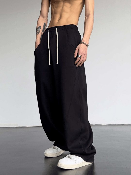 Manfinity Hypemode Loose Men's Drawstring Waist Slant Pocket Sweatpants - Lolli World Marketplace