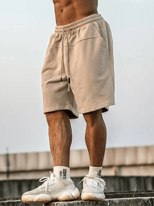 Manfinity Hypemode Loose Men's Drawstring Waist Wide Leg Shorts - Lolli World Marketplace