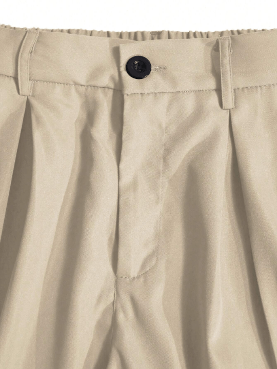 Manfinity Hypemode Loose Men's Fold - Over Waist Pleated Wide Leg Pants - Lolli World Marketplace