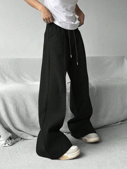 Manfinity Hypemode Men Drawstring Waist Wide Leg Oversize Sweatpants - Lolli World Marketplace