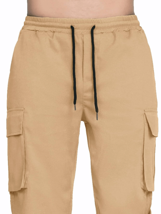 Manfinity Hypemode Men Flap Pocket Drawstring Waist Pants - Lolli World Marketplace