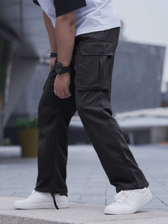 Manfinity Hypemode Men Flap Pocket Drawstring Waist Pants - Lolli World Marketplace