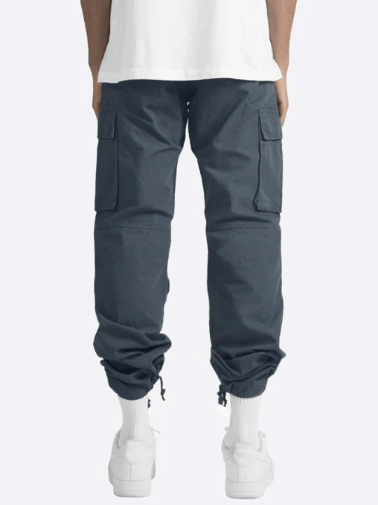 Manfinity Hypemode Men Flap Pocket Drawstring Waist Pants - Lolli World Marketplace