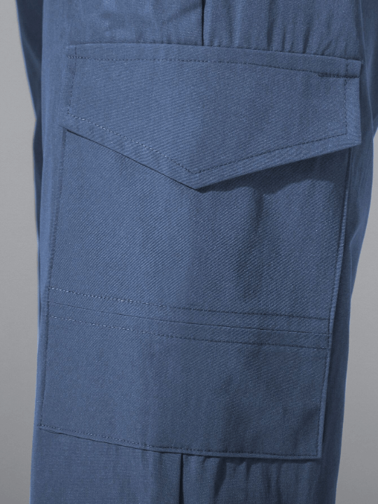 Manfinity Hypemode Men Flap Pocket Side Drawstring Waist Pants - Lolli World Marketplace