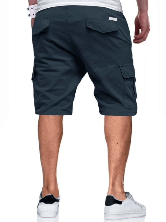 Manfinity Hypemode Men Flap Pockets Drawstring Cargo Shorts - Lolli World Marketplace