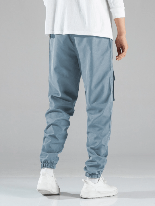 Manfinity Hypemode Men Letter Graphic Drawstring Cargo Pants - Lolli World Marketplace