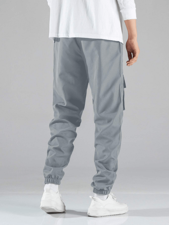 Manfinity Hypemode Men Letter Graphic Drawstring Cargo Pants - Lolli World Marketplace
