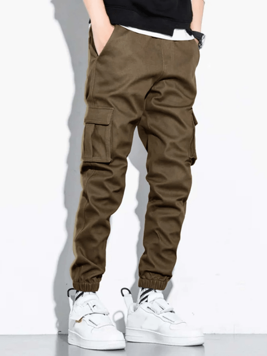 Manfinity Hypemode Men Letter Patched Flap Pocket Cargo Pants - Lolli World Marketplace