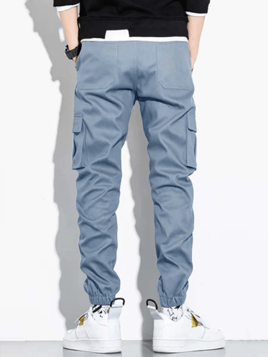 Manfinity Hypemode Men Letter Patched Flap Pocket Cargo Pants - Lolli World Marketplace