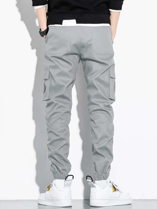 Manfinity Hypemode Men Letter Patched Flap Pocket Cargo Pants - Lolli World Marketplace