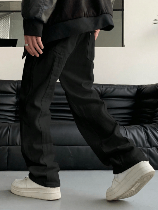 Manfinity Hypemode Men Slant Pocket Straight Leg Pants - Lolli World Marketplace