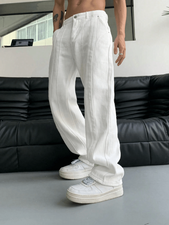 Manfinity Hypemode Men Slant Pocket Straight Leg Pants - Lolli World Marketplace