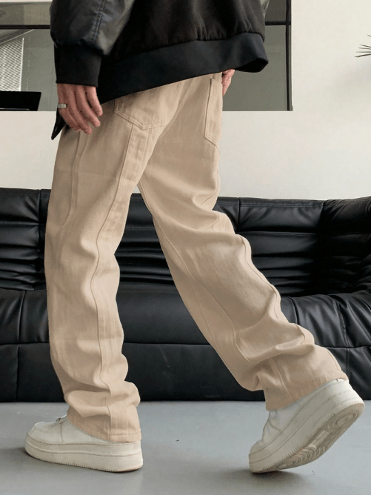 Manfinity Hypemode Men Slant Pocket Straight Leg Pants - Lolli World Marketplace
