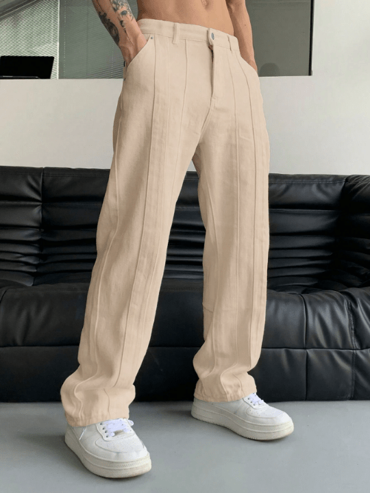 Manfinity Hypemode Men Slant Pocket Straight Leg Pants - Lolli World Marketplace
