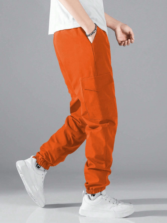 Manfinity Hypemode Men's Drawstring Waist Cargo Loose Pants - Lolli World Marketplace