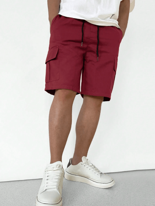 Manfinity Hypemode Men's Drawstring Waist Utility Pocket Shorts - Lolli World Marketplace