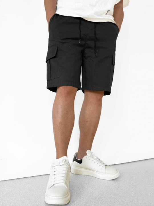 Manfinity Hypemode Men's Loose Fit Drawstring Waist Shorts With Flap Pockets - Lolli World Marketplace