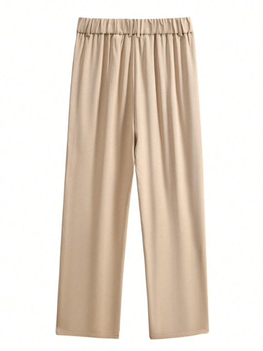 Manfinity Hypemode Men's Solid Color Pleated Casual Pants - Lolli World Marketplace