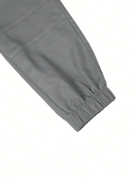 Manfinity LEGND Men Flap Pocket Drawstring Waist Cargo Pants - Lolli World Marketplace