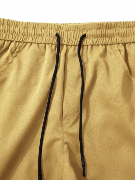 Manfinity LEGND Men's Solid Color Drawstring Waist Work Pants - Lolli World Marketplace